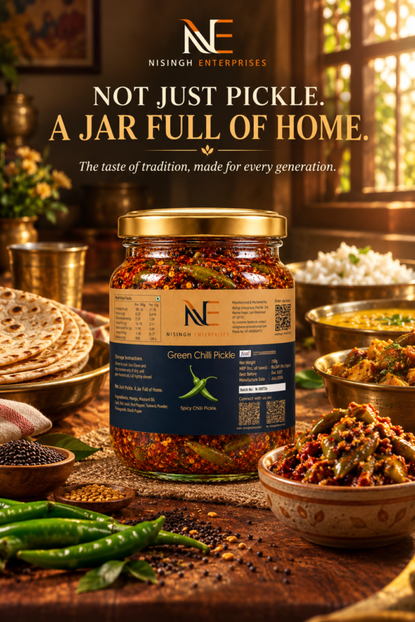 Green Chilli Pickle – Spicy Pickle – 250g